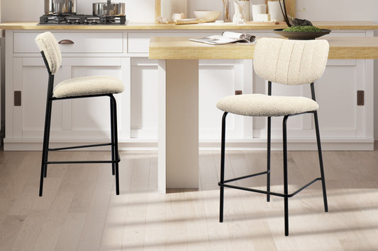 Chaise de comptoir Antura Tissu Beige