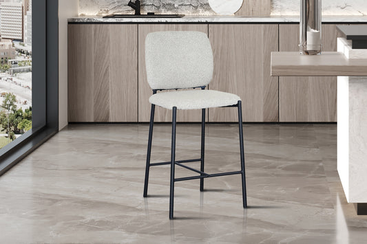 Chaise de comptoir Sophia Tissu Beige