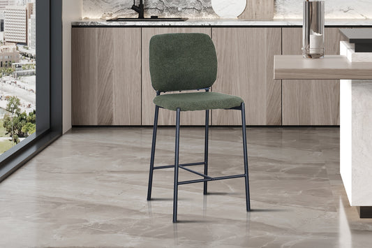 Chaise de comptoir Sophia Tissu Vert