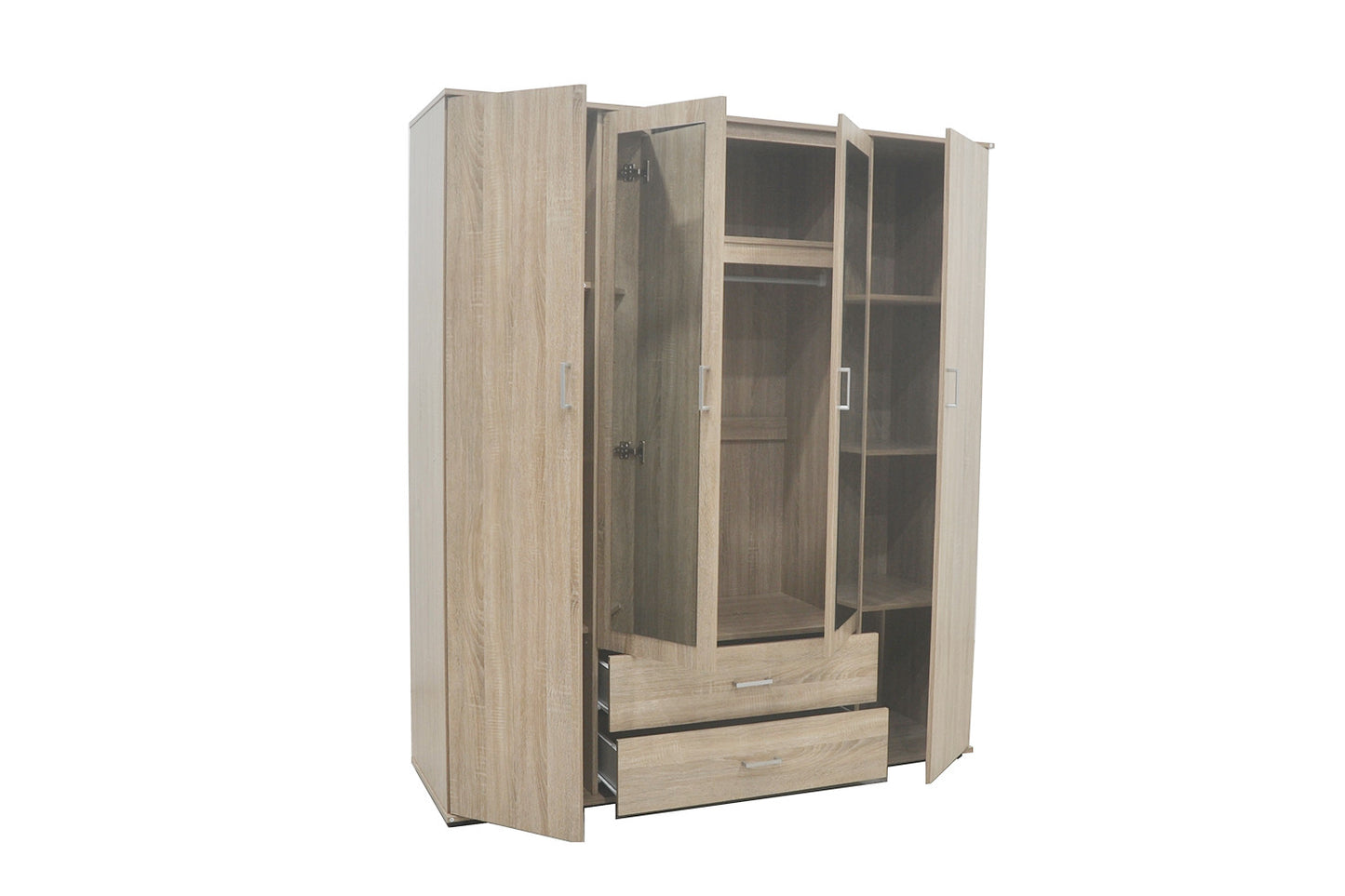 Armoire Marc 4 portes avec 2 miroirs Sonoma