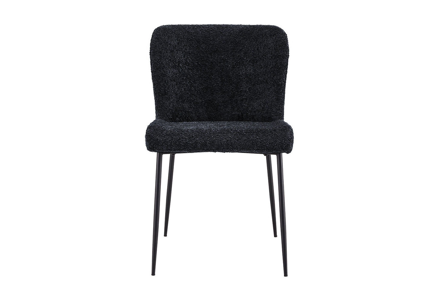 Chaise Lisa Bouclé Gris Foncé