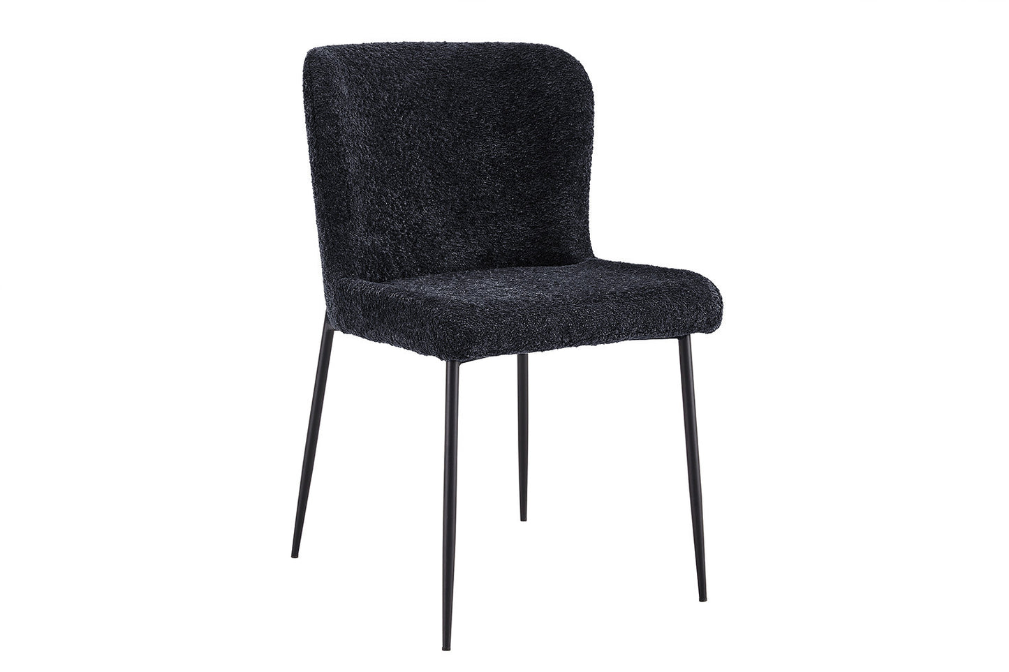 Chaise Lisa Bouclé Gris Foncé