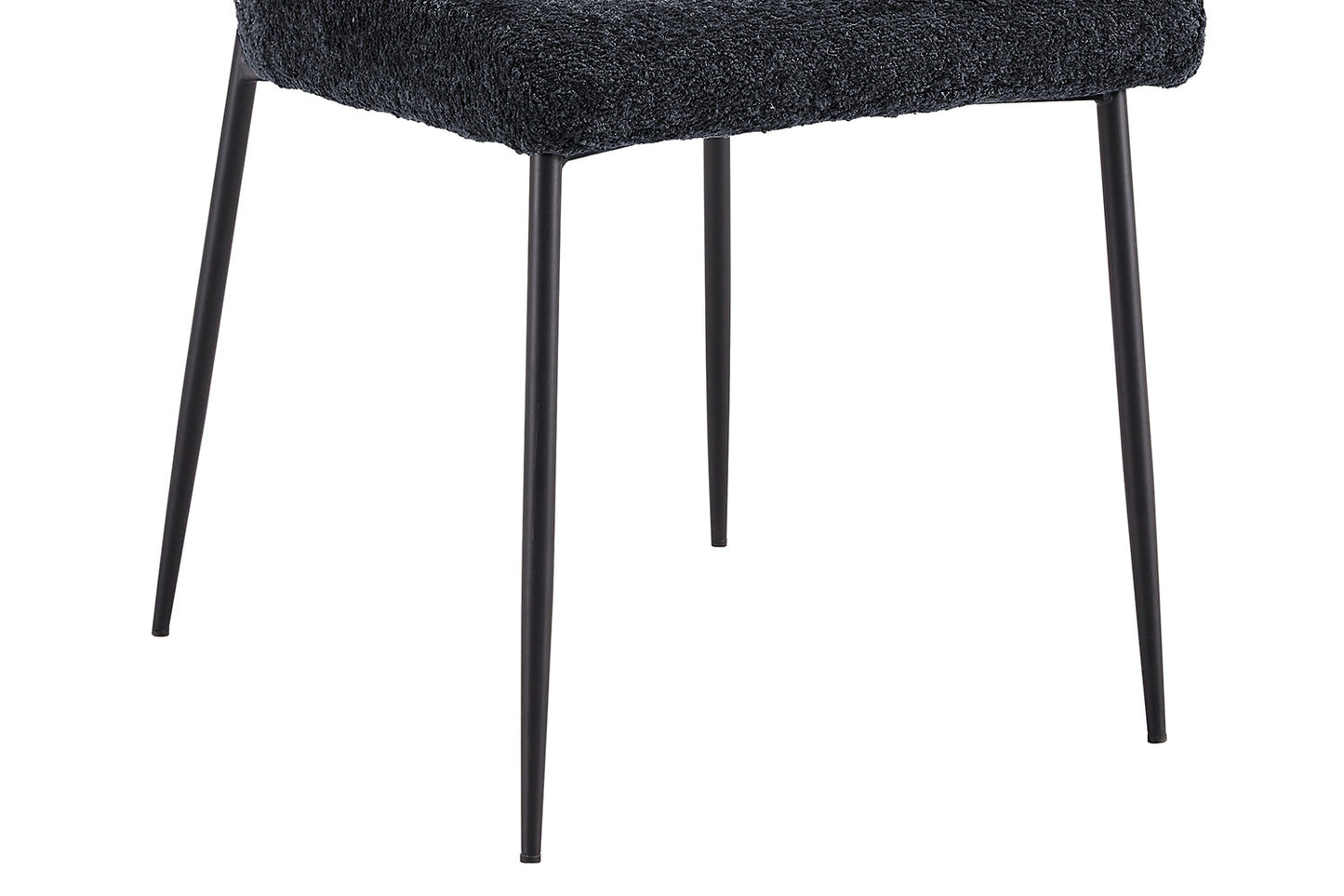 Chaise Lisa Bouclé Gris Foncé