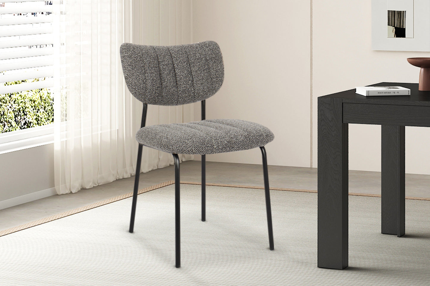 Chaise Antura Tissu Ote Gris foncé