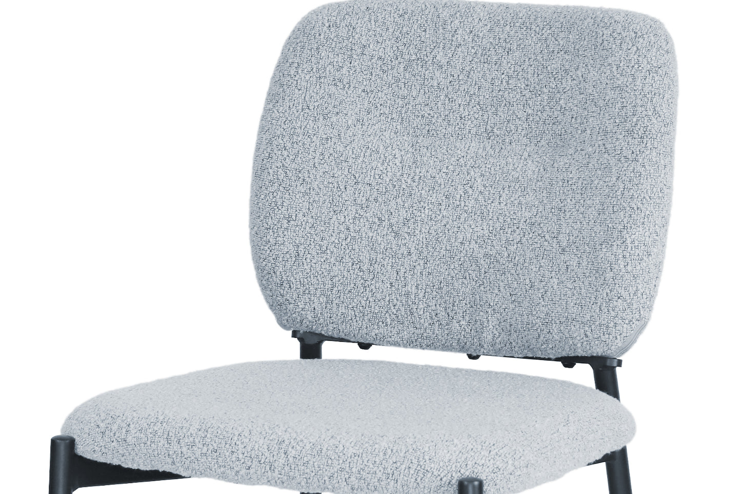 Chaise Sofia Structure en Métal Noir Tissu