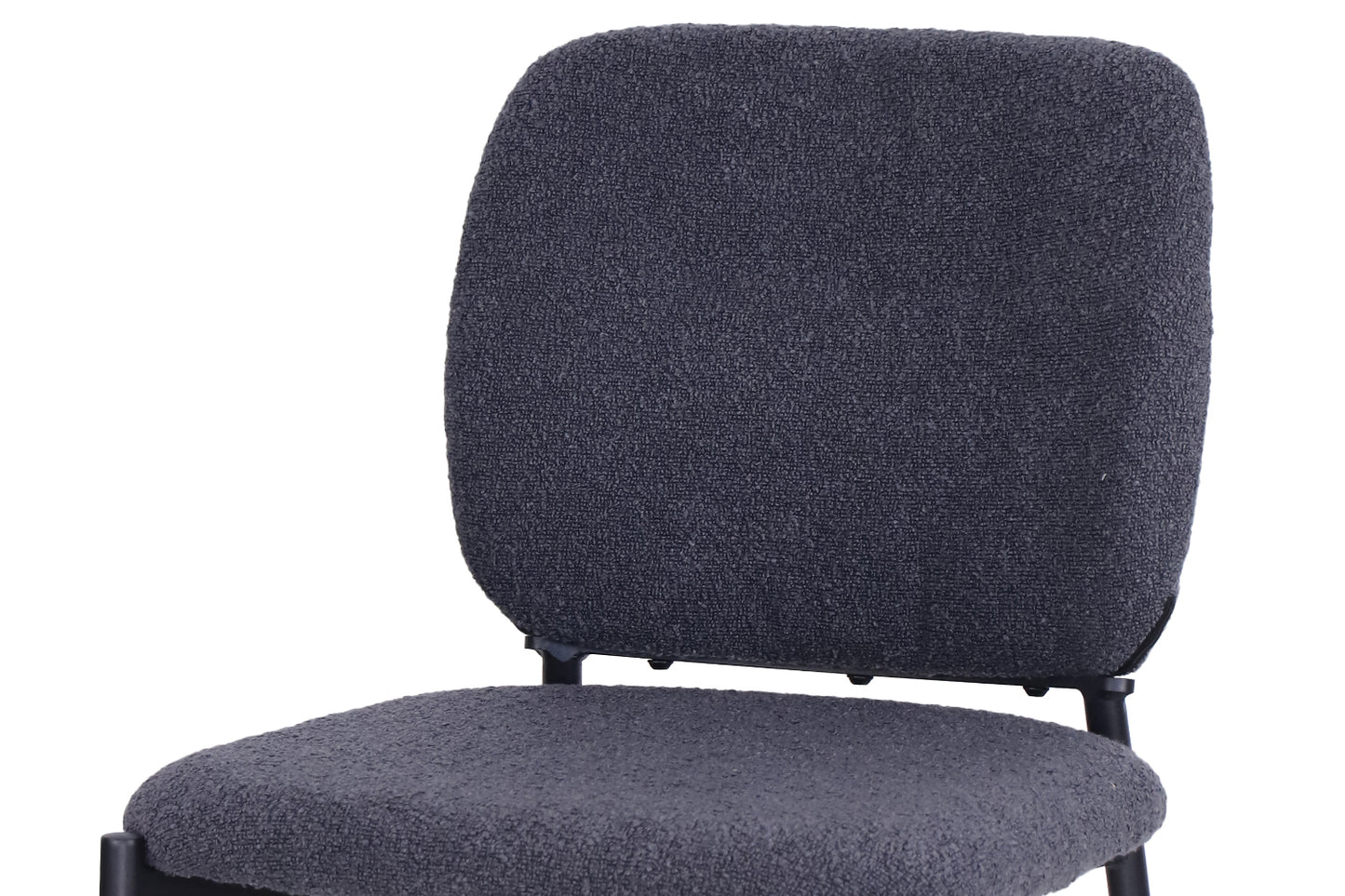 Chaise Sofia Structure en Métal Noir Tissu
