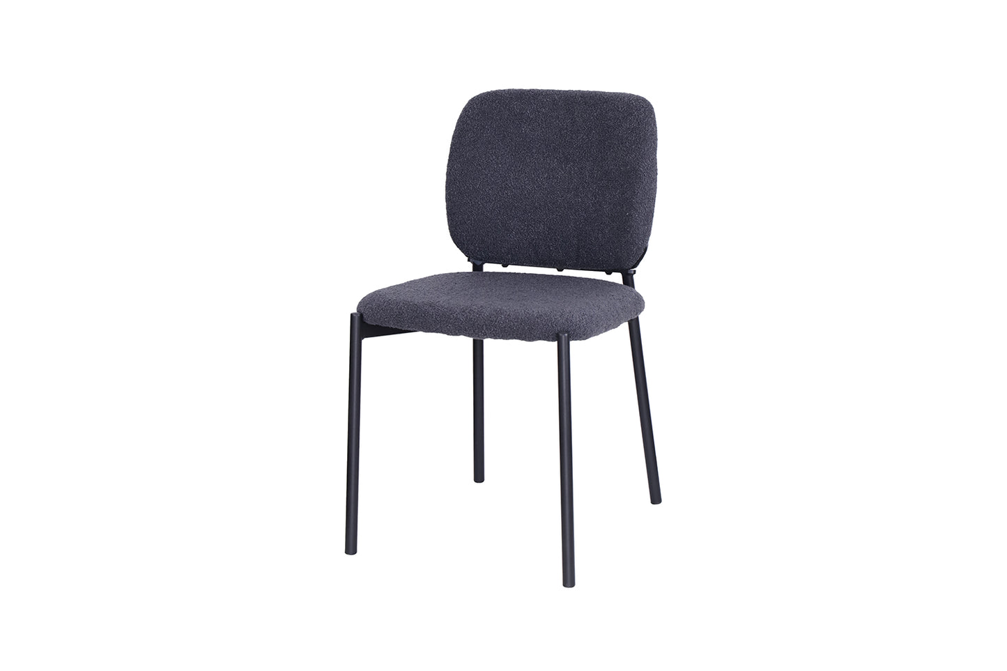 Chaise Sofia Structure en Métal Noir Tissu