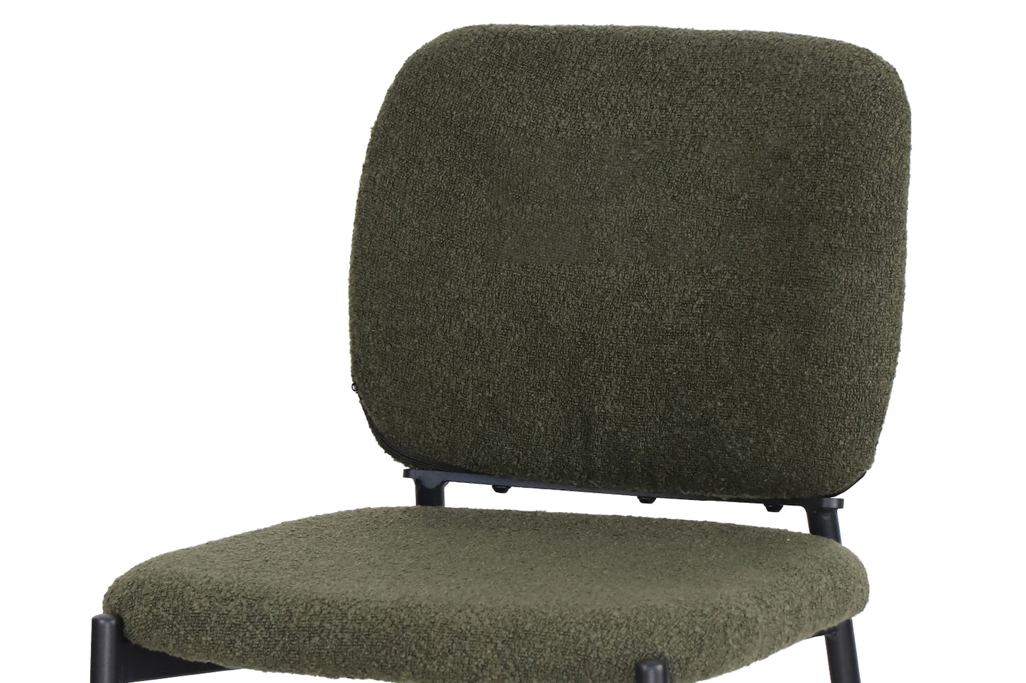Chaise Sofia Structure en Métal Noir Tissu