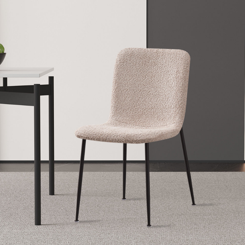 Lot de Chaises Alice laine bouclé beige