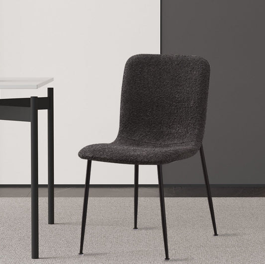 Lot de Chaises Alice laine bouclé gris