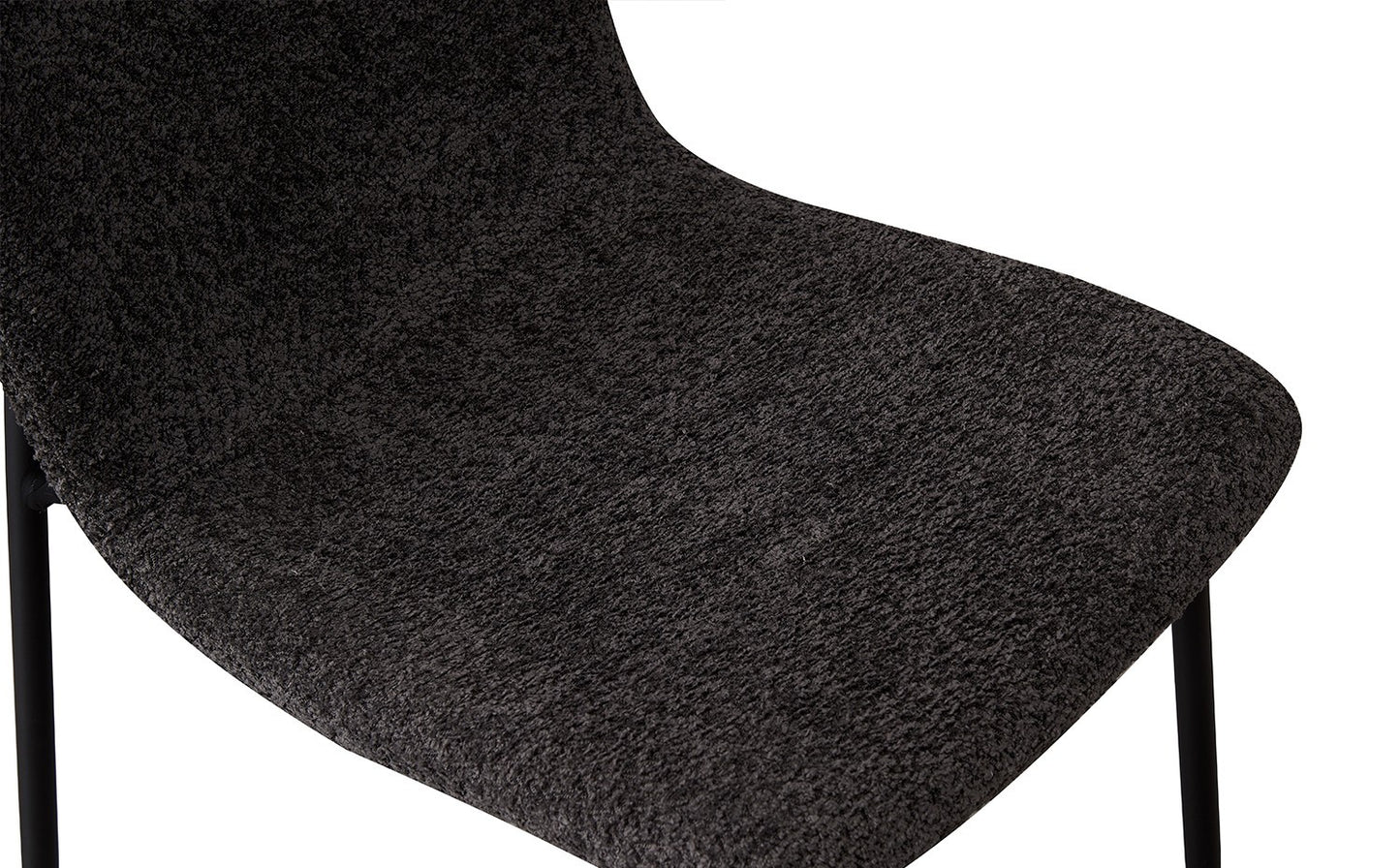 Chaise Alice laine bouclé gris