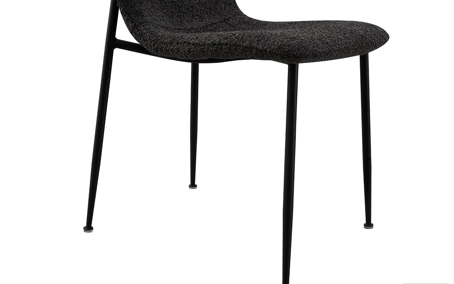 Chaise Alice laine bouclé gris