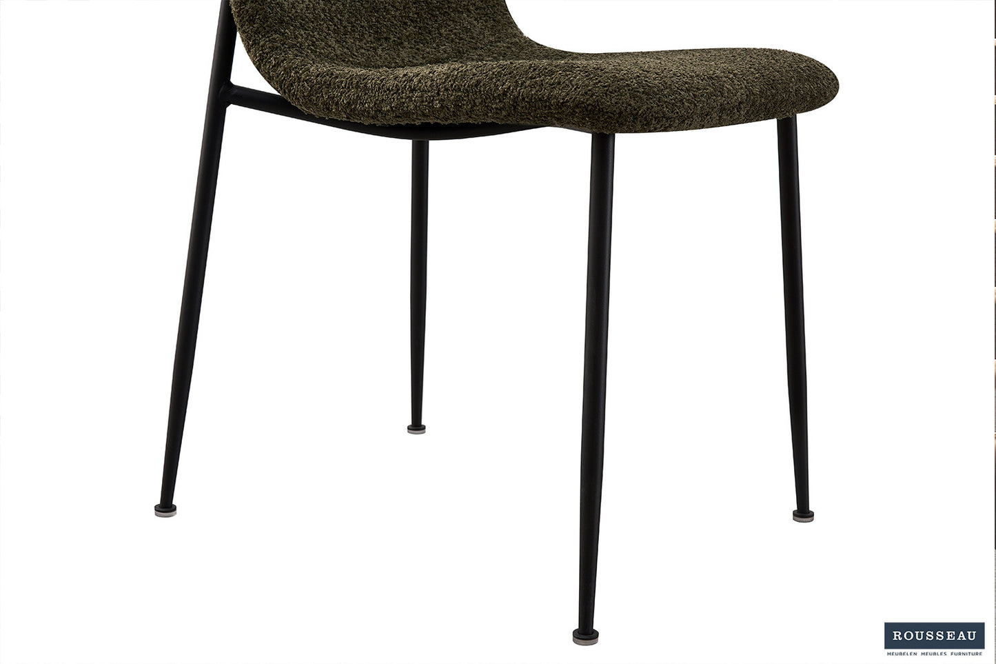 Chaise Alice laine bouclé Vert