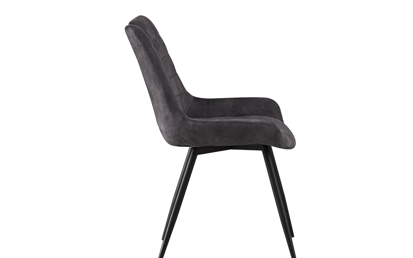 Chaise Nina Velours Gris