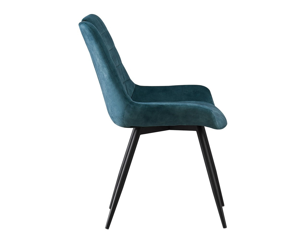 Chaise Nina Velours Petrol