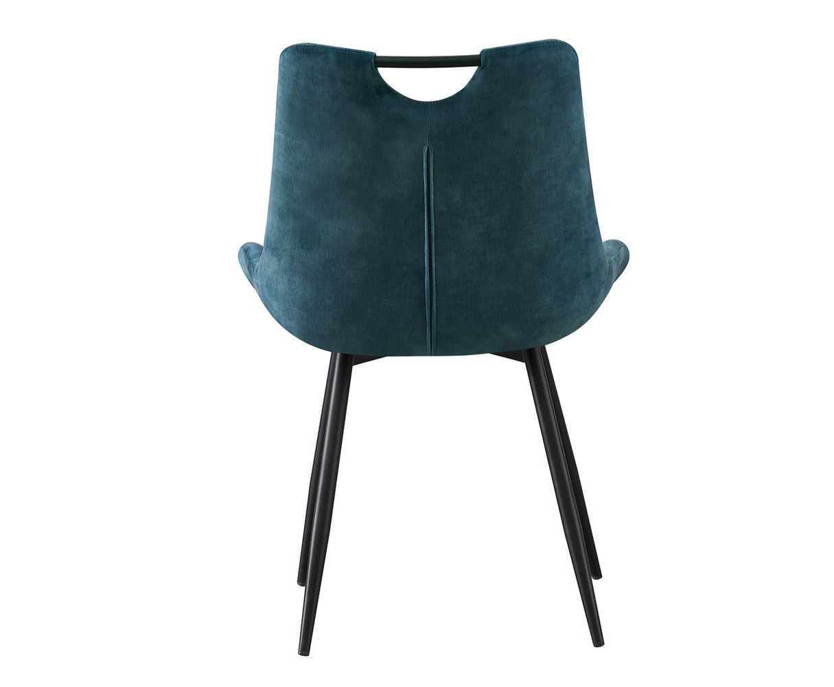 Chaise Nina Velours Petrol