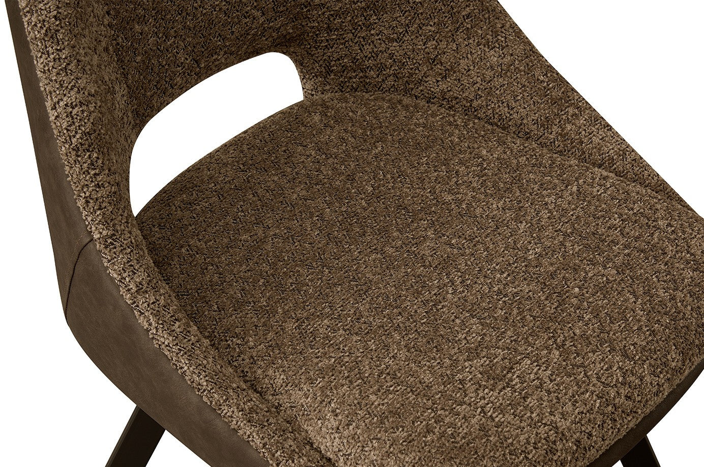 Chaise Filou Bouclé Sable Dos Brun