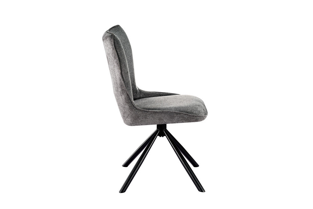 Chaise Mori Pivotant Tissu Ote Gris foncé