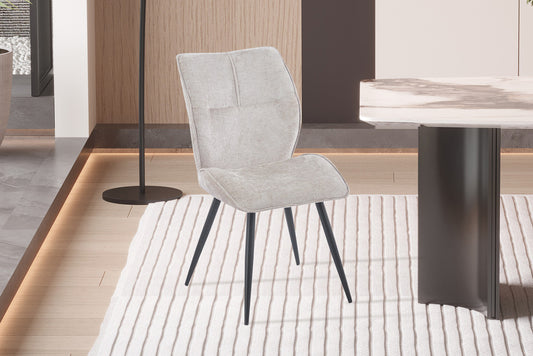 Chaise Faye Tissu Marbella 2 coloris : Beige, Écru