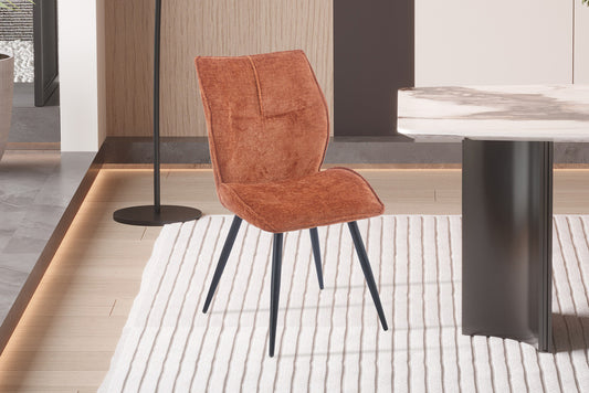 Chaise Faye Tissu Marbella  2 coloris : Terracotta Tangerine