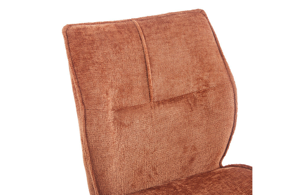 Chaise Faye Tissu Marbella  2 coloris : Terracotta Tangerine