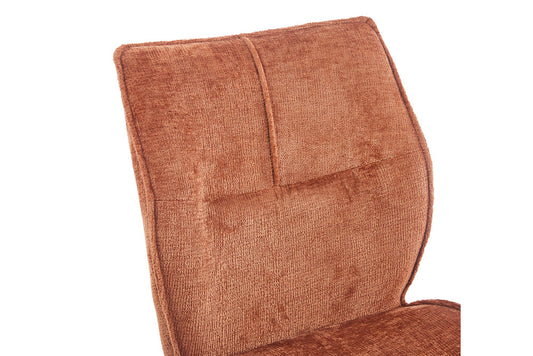 Chaise Faye Tissu Marbella  2 coloris : Terracotta Tangerine