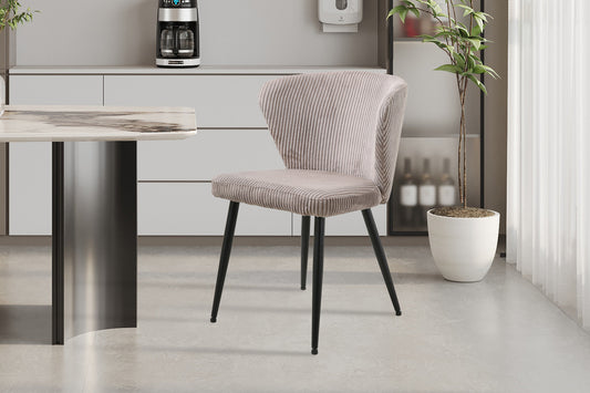 Chaise Tornado côtelé Sable