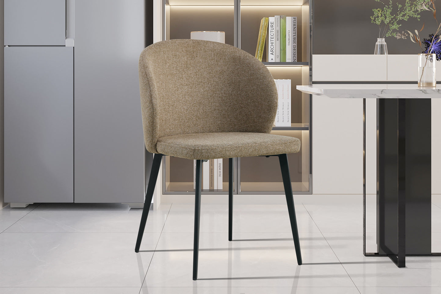 Chaise Toledo tissu Sable