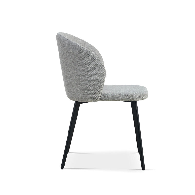 Lot de Chaises Toledo tissu Gris clair