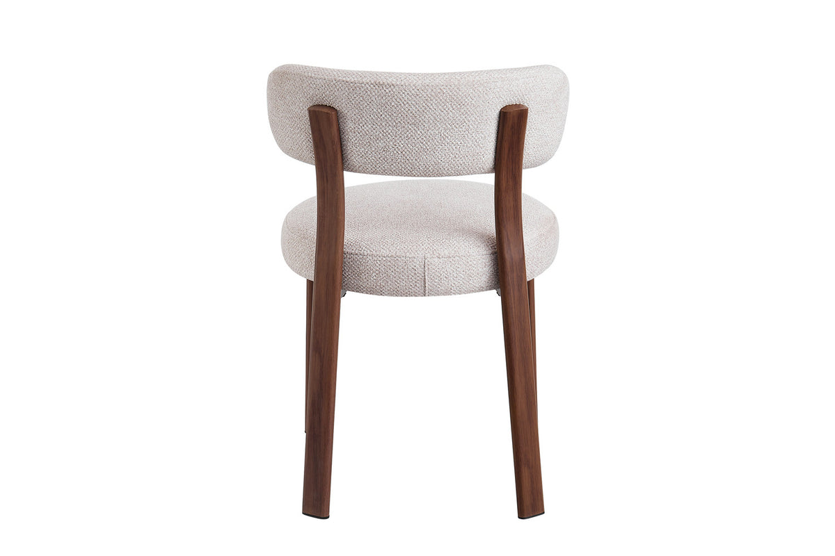 Chaise Julia Noyer - Tissu Fabb Leo 23
