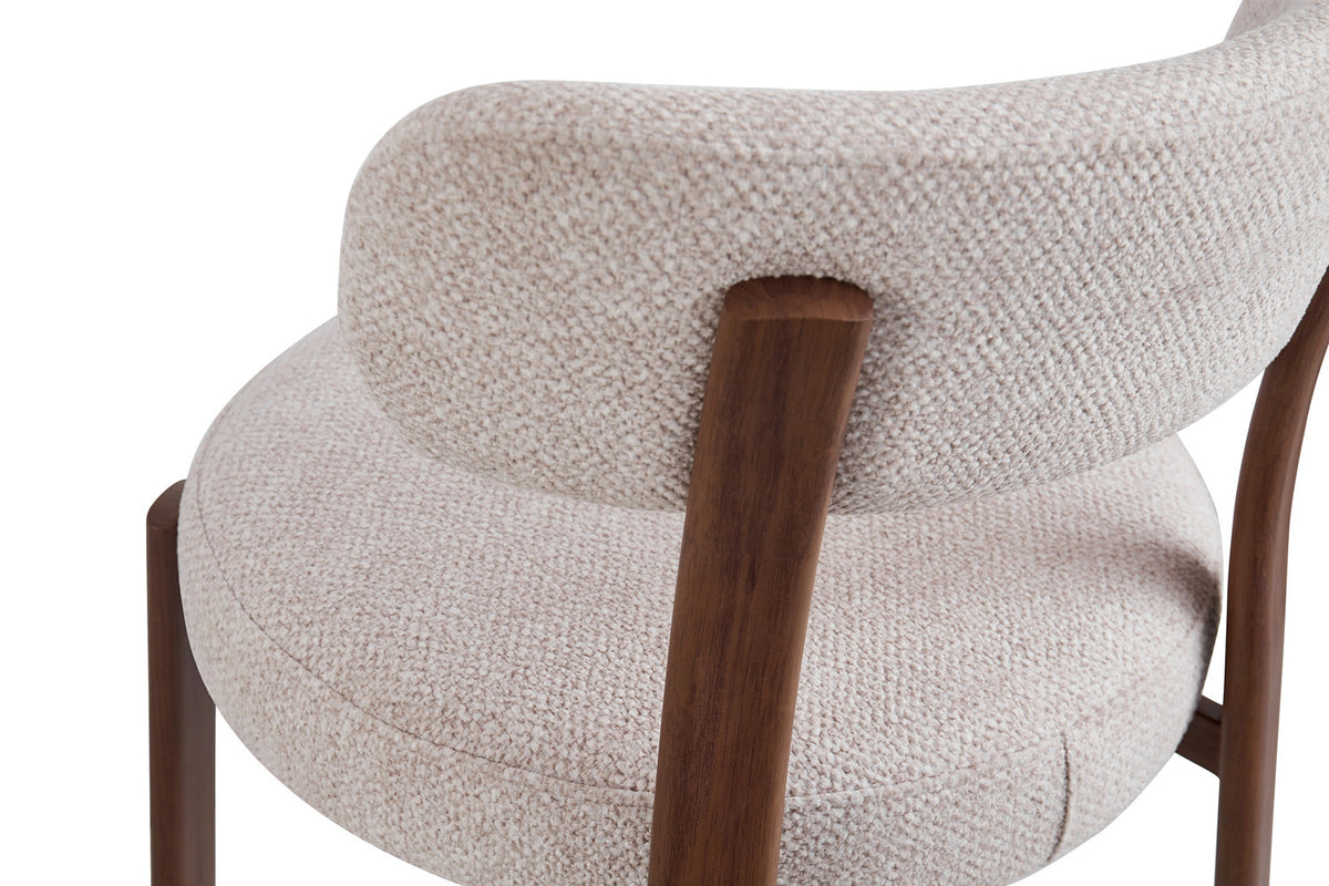 Chaise Julia Noyer - Tissu Fabb Leo 23