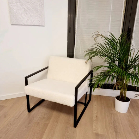 Fauteuil Keny Laine bouclée