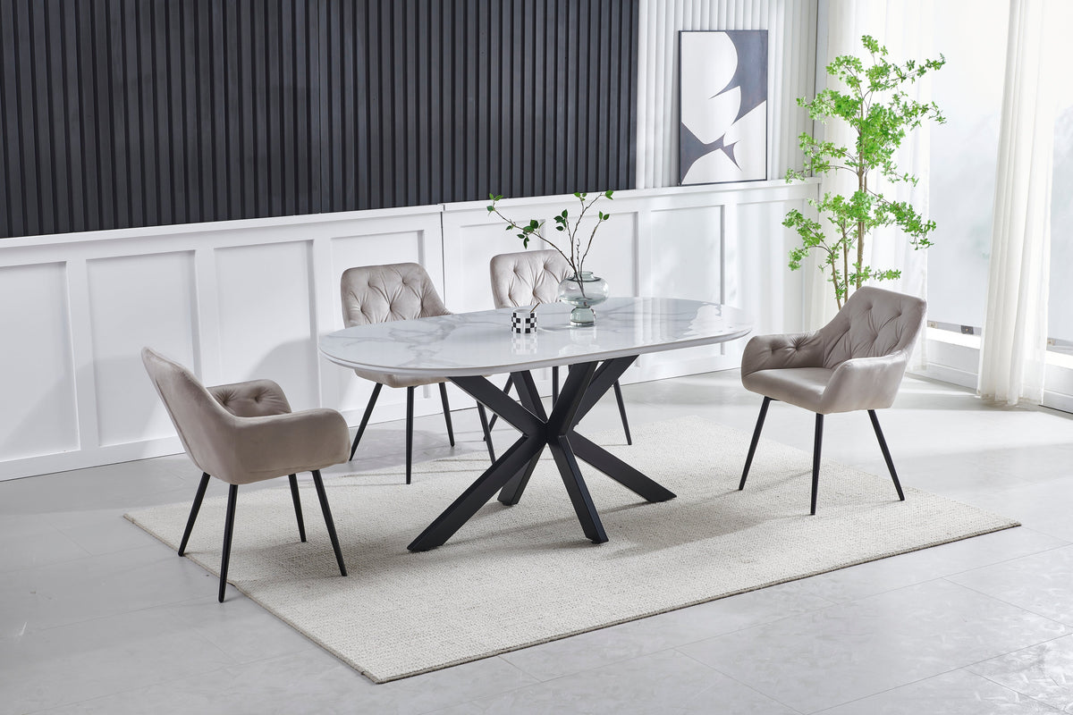 Table à manger Ophélia chrome