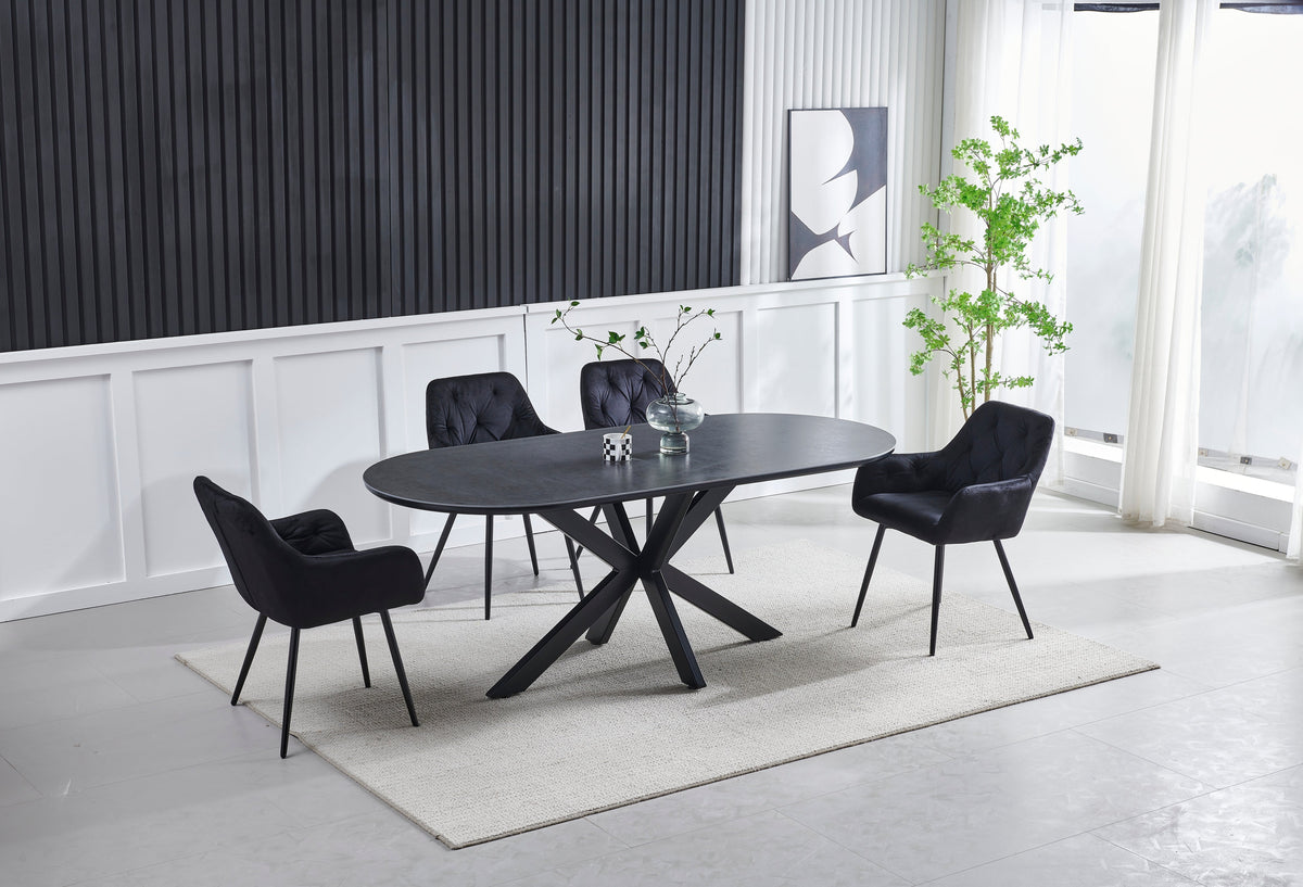 Table à manger Ophélia chrome