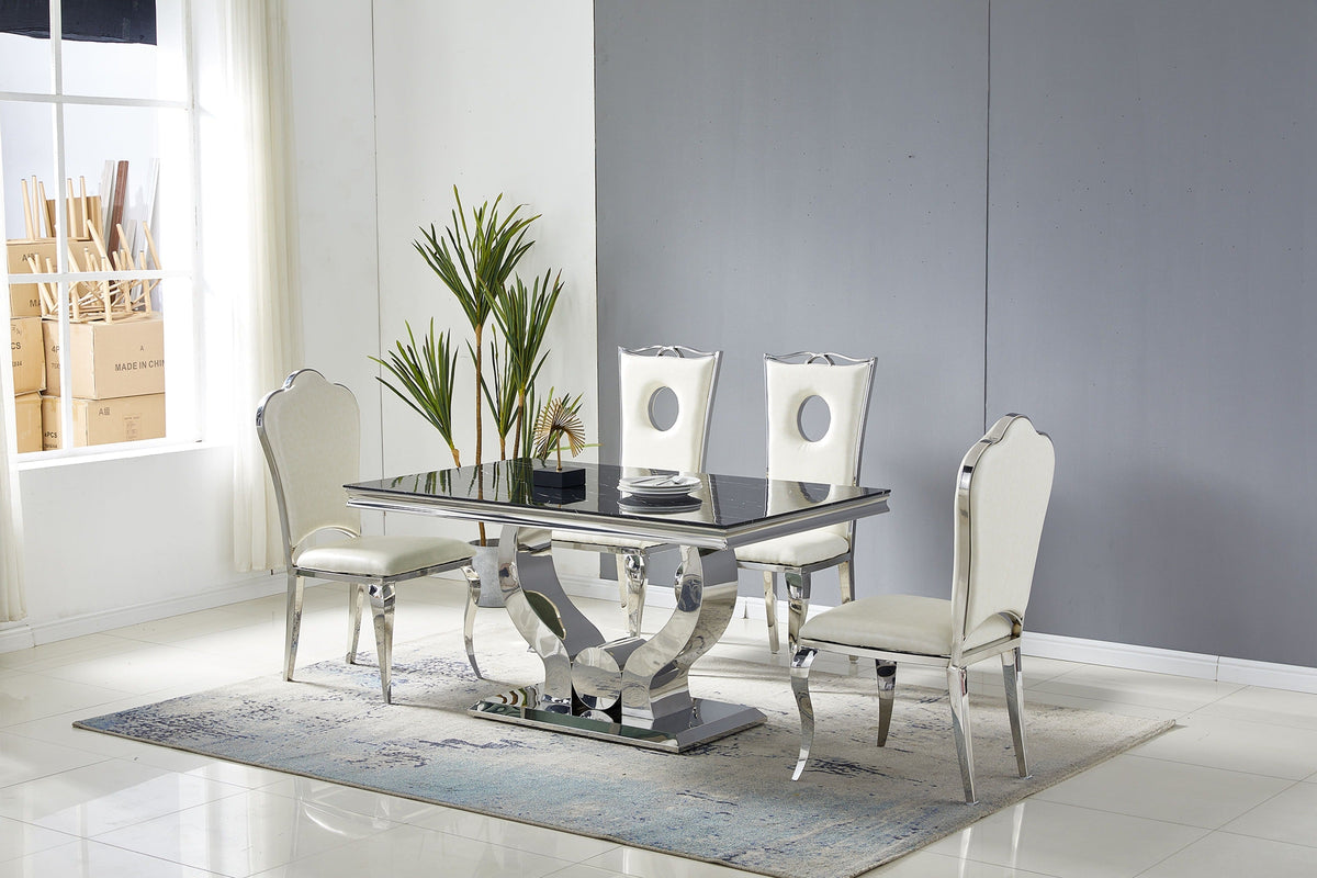 Table à manger Trophée pied doré