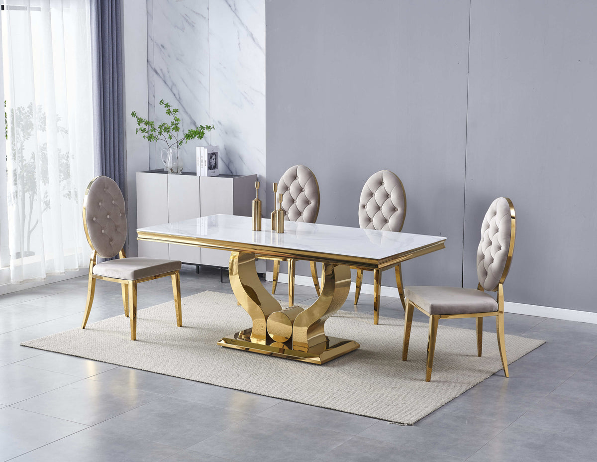 Table à manger Trophée pied chrome