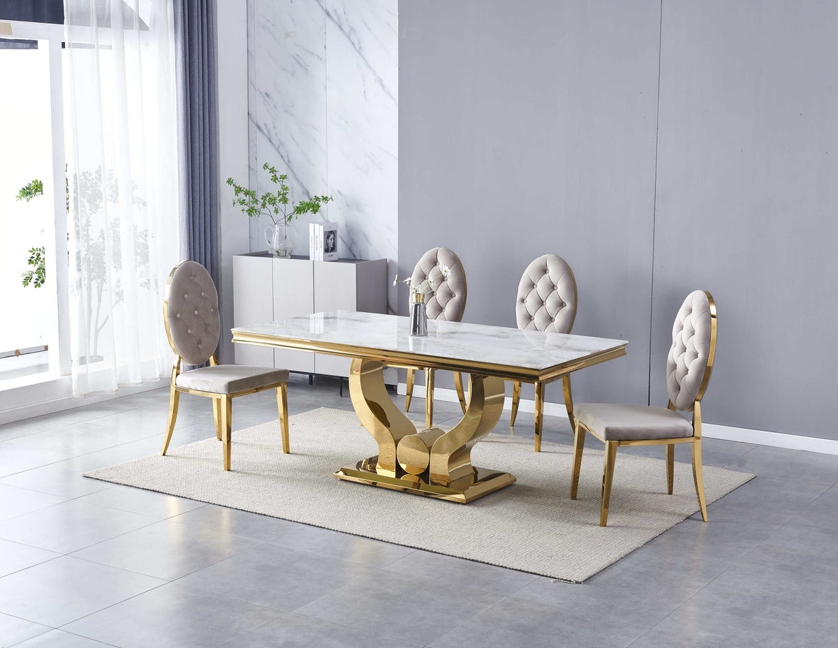 Table à manger Trophée chrome