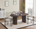 Table à manger New Anna Pied Effet Noyer Plateau Effet Noyer 180X90X75Cm