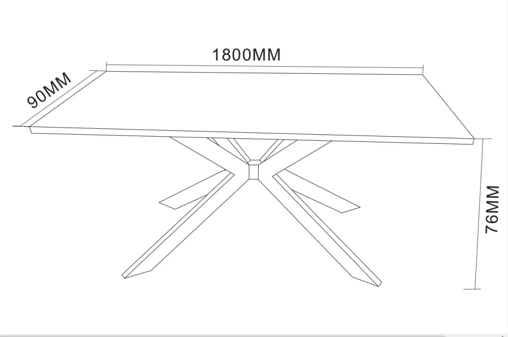 Table à manger Xavier Plateau Mdf Effet Bois Noyer Pied métal Effet Noyer 180X90X75Cm