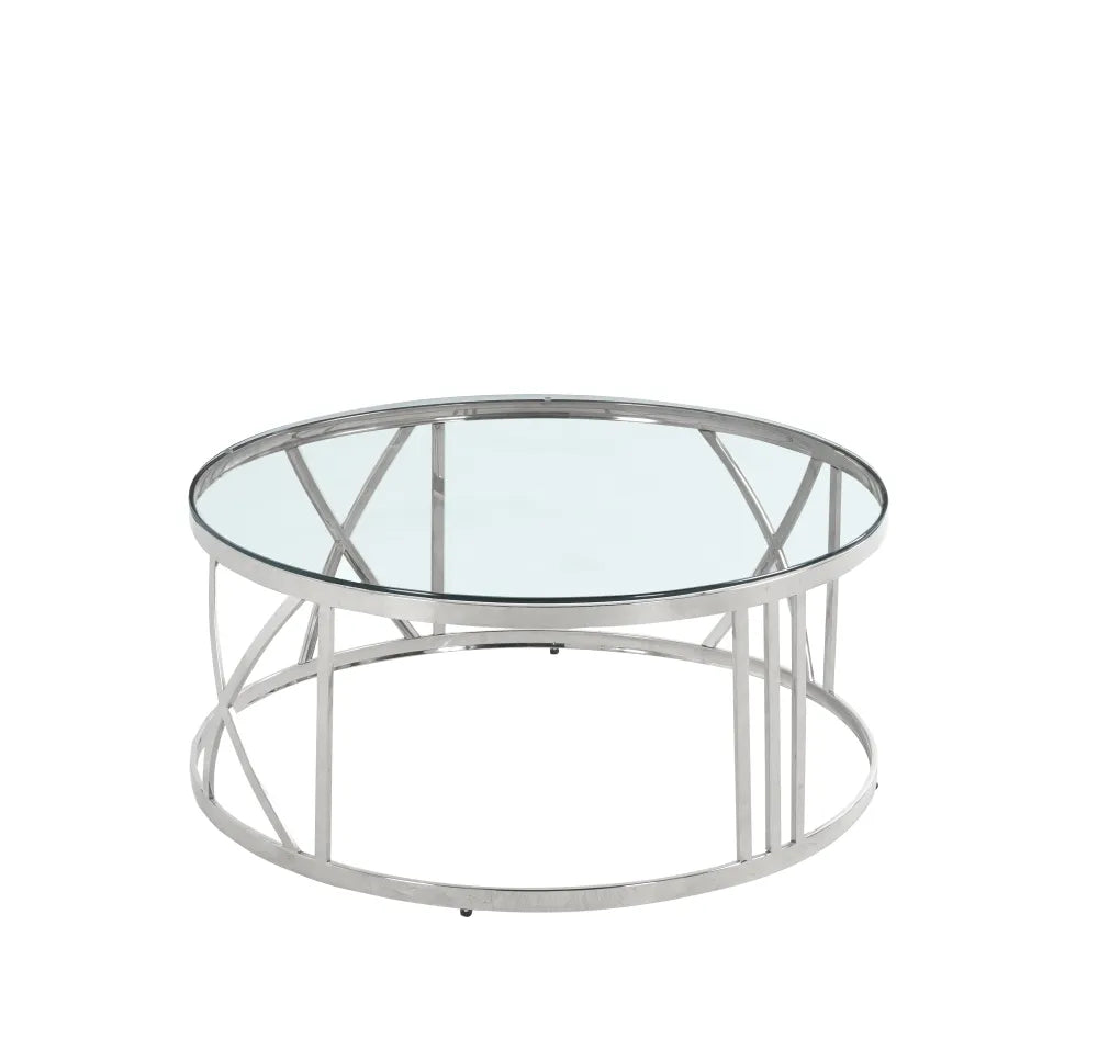 Table Basse Atmos chromé Transparent D 100 Cm