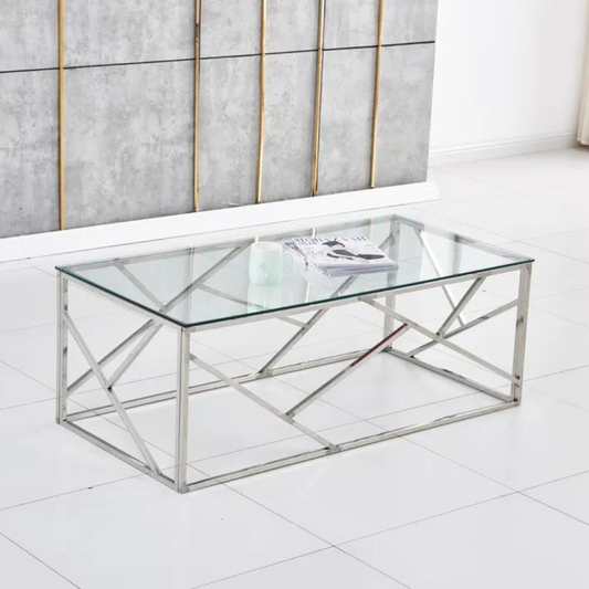 Table basse Comédie Argent Transparent