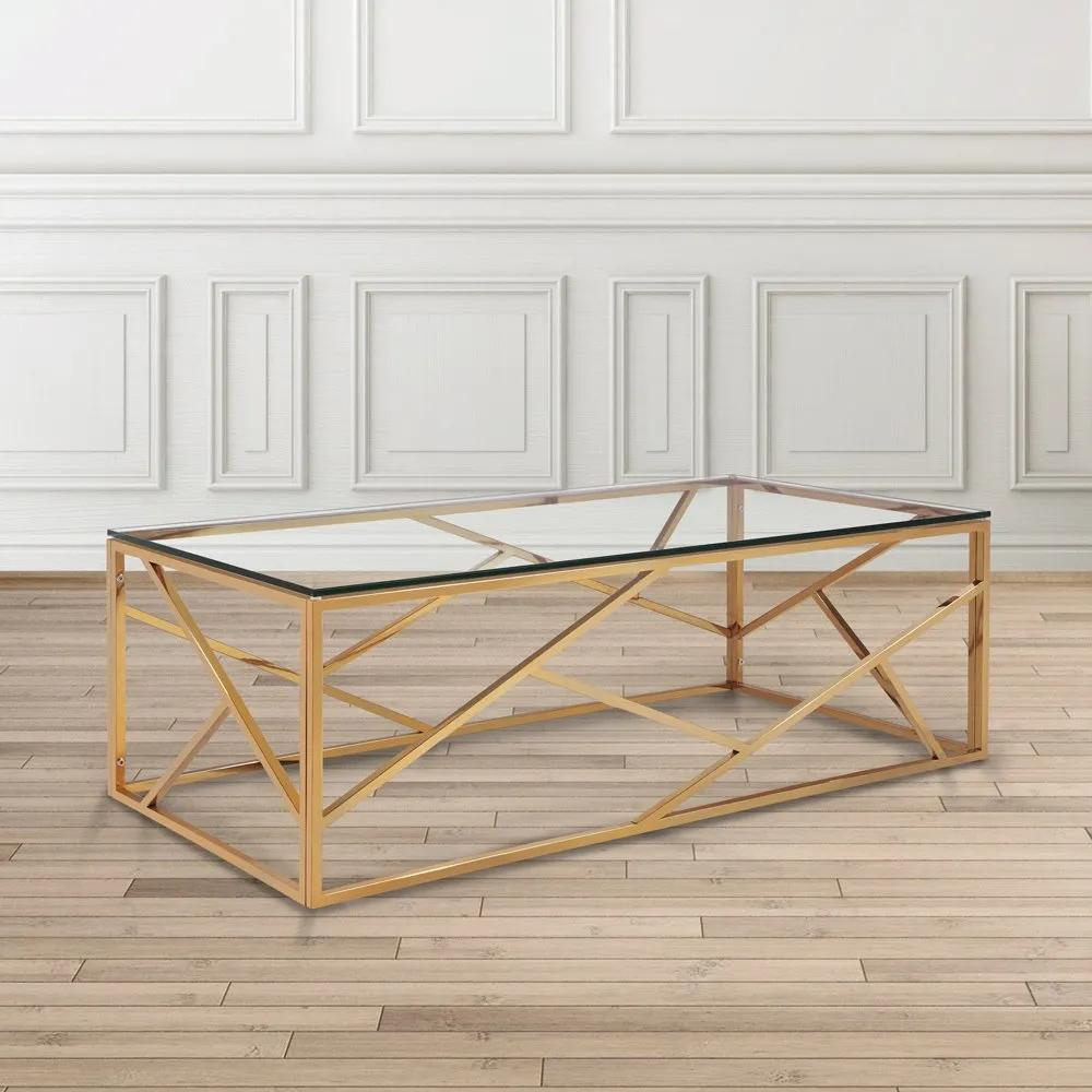 Table basse Comédie Or Transparent