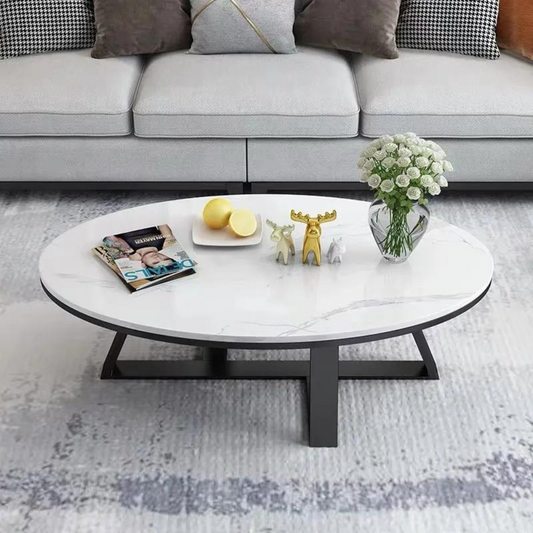 Table basse Dijeaux Noir Marbre Blanc