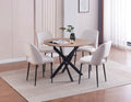 Table Repas Jessica métal Noir Chene Grifee 120 Xxl
