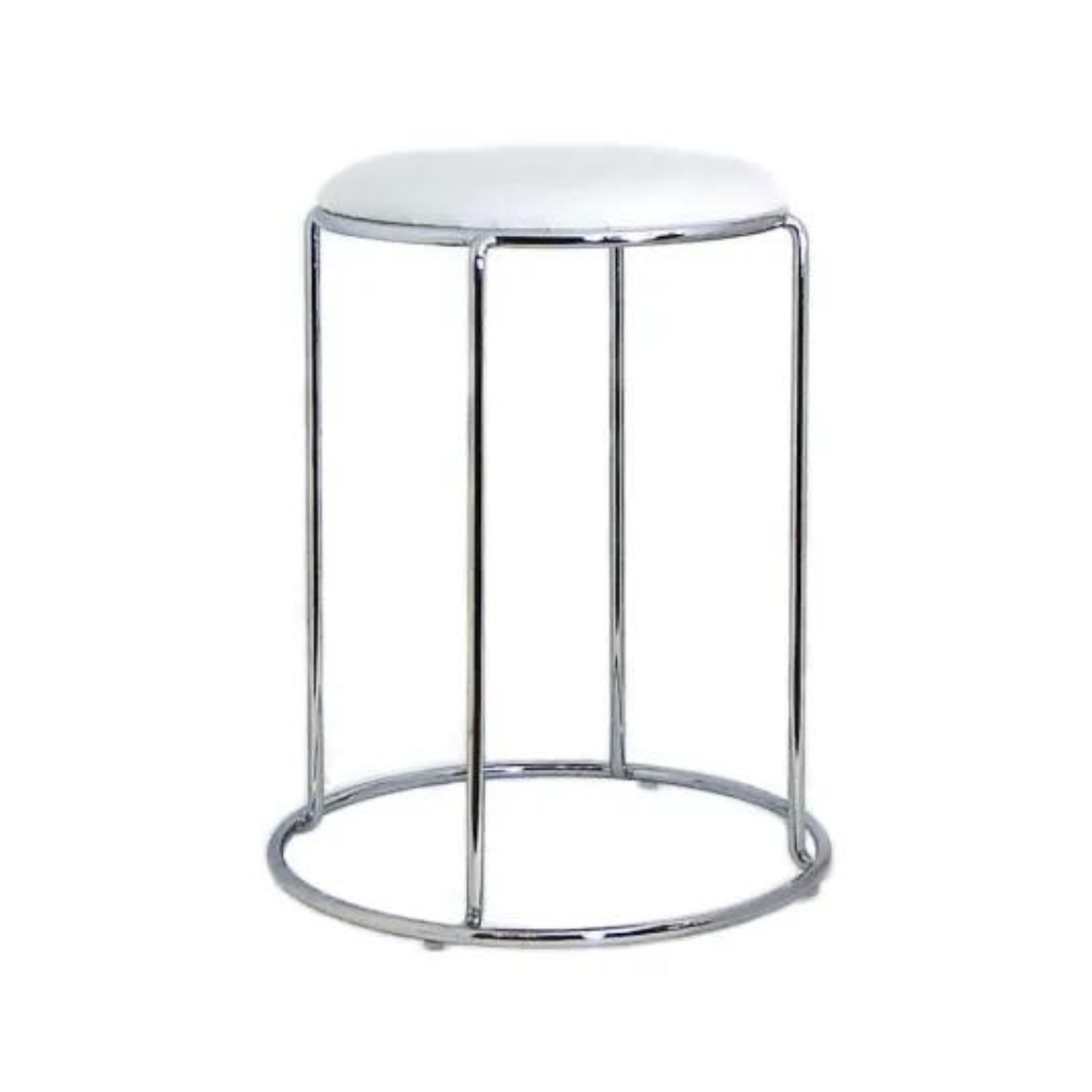 Tabouret Dijeaux Croco Blanc