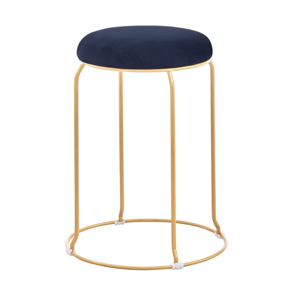 Tabouret Dijeaux Or velours noir