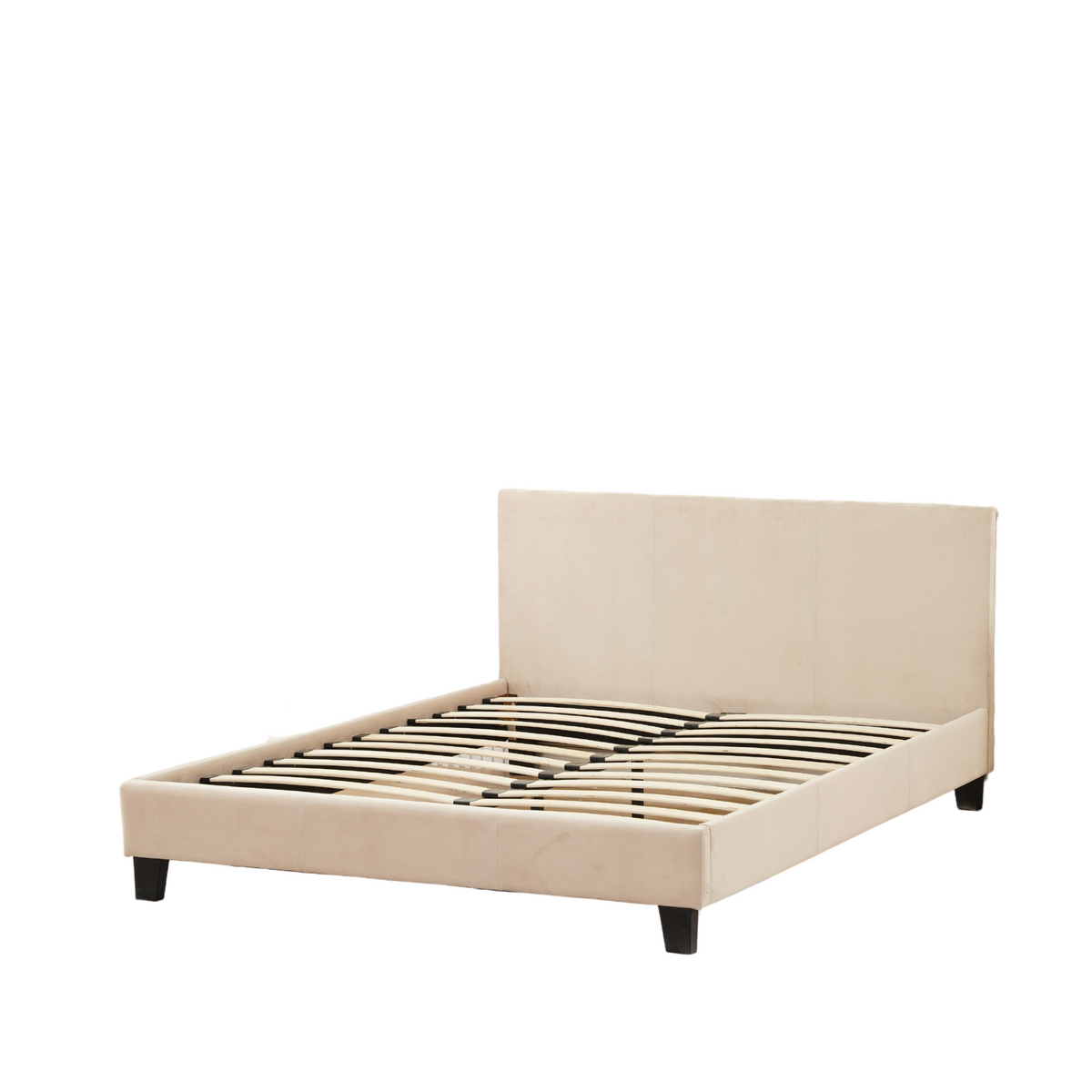 Lit Melbourne Velours - 160x200, Beige
