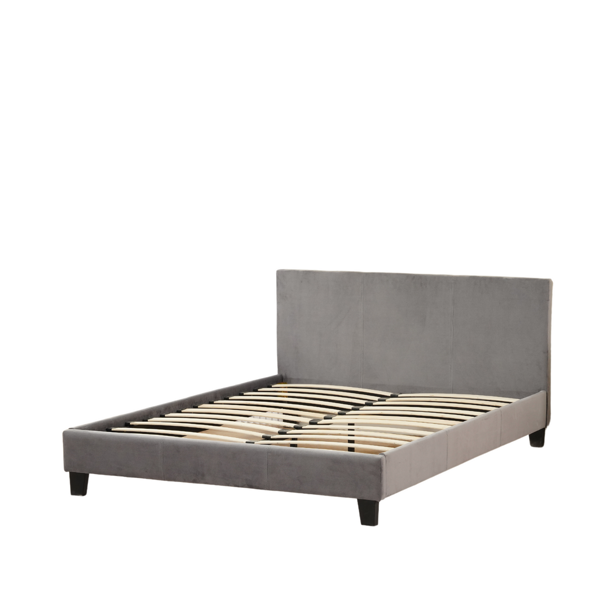 Lit Melbourne Velours - 140x190, Gris