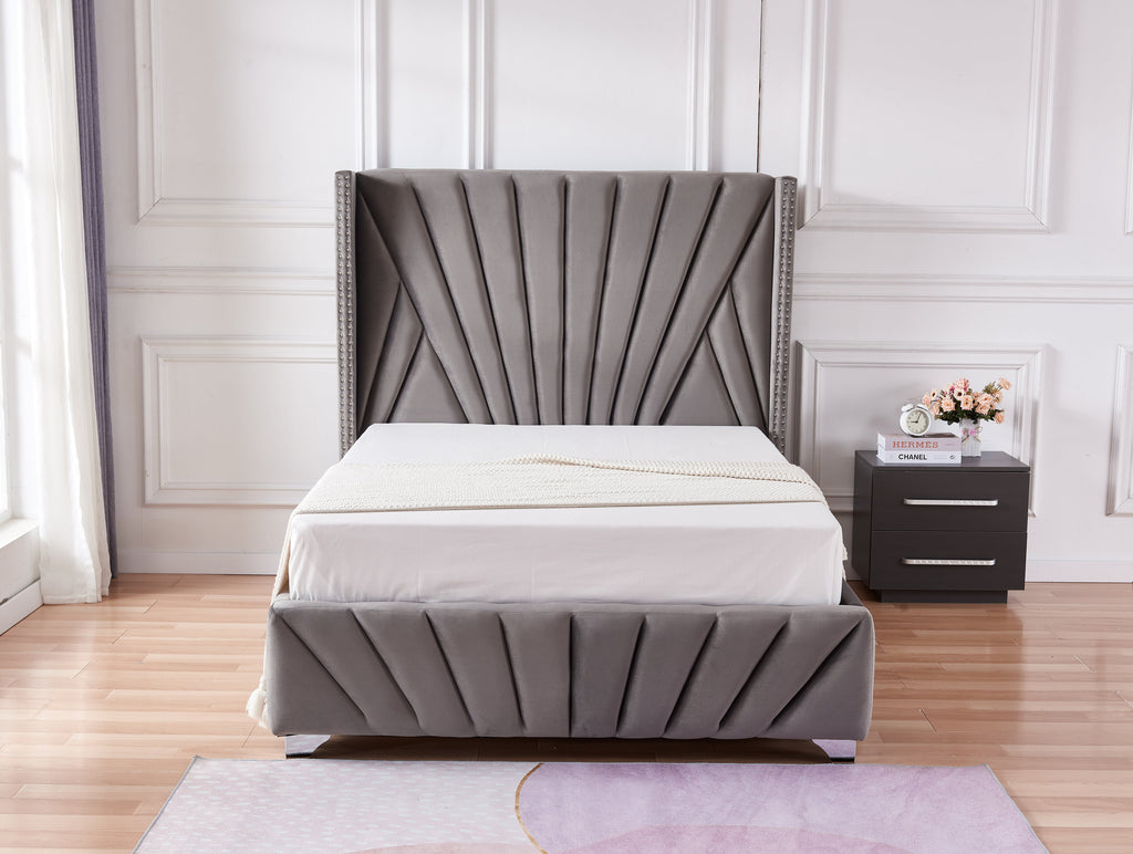 Lit Bonifacio - 140x190, Gris