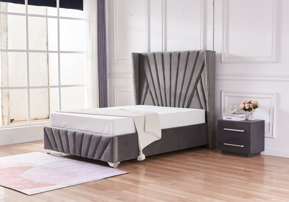 Lit Bonifacio - 140x190, Gris